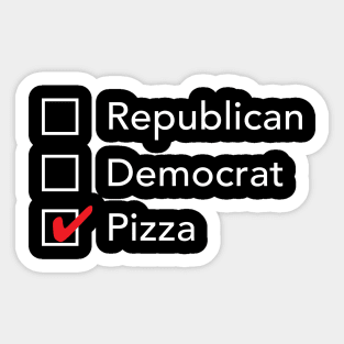 Republican Democrat Pizza Sticker